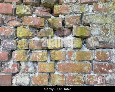 Old red brick wall texture Stock Photo