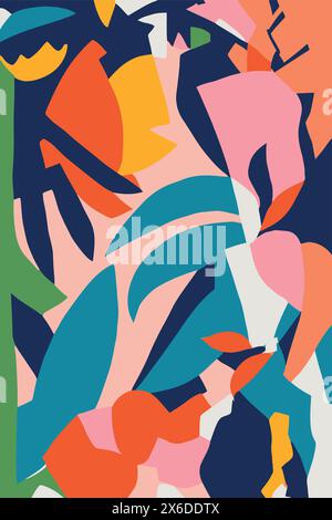 The Dance of the Seasons - "Dive into a colorful world with this illustration collection inspired by iconic paper-cutting art. Stock Vector
