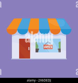 Shop vector illustration. Shops and stores icon. vector market shop illustration. Stock Vector