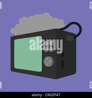 Vlogging Camera Icon Vector. Video Camera with Tripod Illustration. Content Creator Video Camera vector Stock Vector