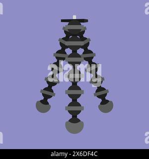 Gorilla Tripod Vector Illustration Icon. gorilla tripod vlogging vector Icon illustration. tripod icon Stock Vector