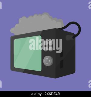 Vlogging Camera Icon Vector. Video Camera with Tripod Illustration. Content Creator Video Camera vector Stock Vector