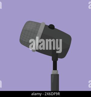Professional Podcast Mic Illustration Vector. Podcast Mic Icon Vector. Professional Mic icons vector Stock Vector