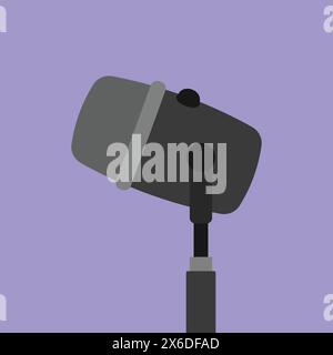 Professional Podcast Mic Illustration Vector. Podcast Mic Icon Vector. Professional Mic icons vector Stock Vector