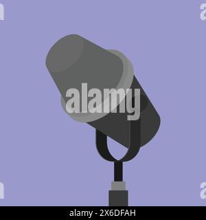 Professional Podcast Mic Illustration Vector. Podcast Mic Icon Vector. Professional Mic icons vector Stock Vector