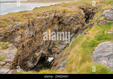 Tullen, County Donegal, Ireland April 22nd 2024 - The magical fairy bridges on the edge of the cliffs Stock Photo