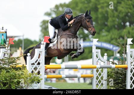 Jesse Campbell of New Zealand with Cooley Laffite during the dressage