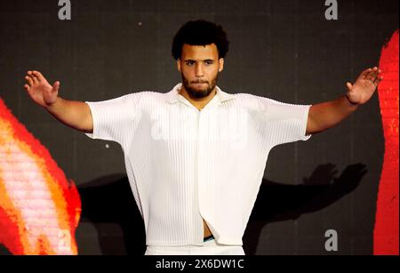 Moses Itauma during the ceremonial grand arrivals at the Boulevard City Music World, Riyadh, Saudi Arabia. The IBF, WBA, WBC and WBO heavyweight title fight between Tyson Fury v Oleksandr Usyk will take place on Saturday 18th May. Picture date: Tuesday May 14, 2024. Stock Photo