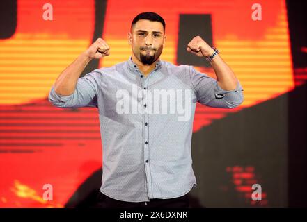 Agit Kabayel during the ceremonial grand arrivals at the Boulevard City Music World, Riyadh, Saudi Arabia. The IBF, WBA, WBC and WBO heavyweight title fight between Tyson Fury v Oleksandr Usyk will take place on Saturday 18th May. Picture date: Tuesday May 14, 2024. Stock Photo