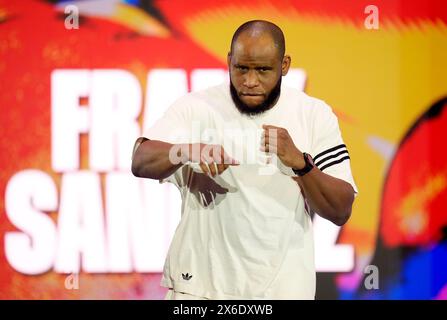 Frank Sanchez during the ceremonial grand arrivals at the Boulevard City Music World, Riyadh, Saudi Arabia. The IBF, WBA, WBC and WBO heavyweight title fight between Tyson Fury v Oleksandr Usyk will take place on Saturday 18th May. Picture date: Tuesday May 14, 2024. Stock Photo