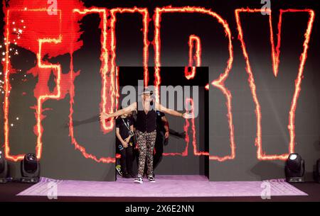 Tyson Fury during the ceremonial grand arrivals at the Boulevard City Music World, Riyadh, Saudi Arabia. The IBF, WBA, WBC and WBO heavyweight title fight between Tyson Fury v Oleksandr Usyk will take place on Saturday 18th May. Picture date: Tuesday May 14, 2024. Stock Photo