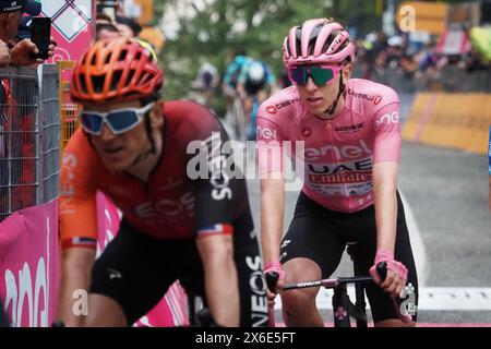 Bocca Della Selva, Italy. 14th May, 2024. Tadej Pogačar is a Slovenian road cyclist who races for the UAE Team Emirates, during the tenth stage of the Giro d'Italia, starting from Pompeii and arriving in Bocca Della Selva. Credit: Vincenzo Izzo/Alamy Live News Stock Photo