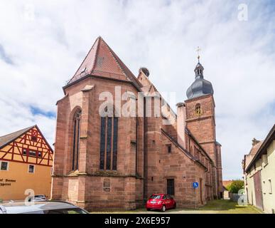 Merkendorf: church Merkendorf in Mittelfranken, Middle Franconia, Bayern, Bavaria, Germany Stock Photo