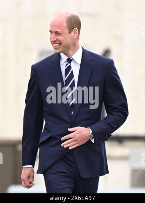 Middle Wallop, England. UK. 13 May, 2024.  Prince William, Prince of Wales attends as King Charles lll  officially hands over the role of Colonel-in-Chief of the  Army Corp to Prince William at the Army Aviation Centre  .  Credit: Anwar Hussein/Alamy Live News Stock Photo