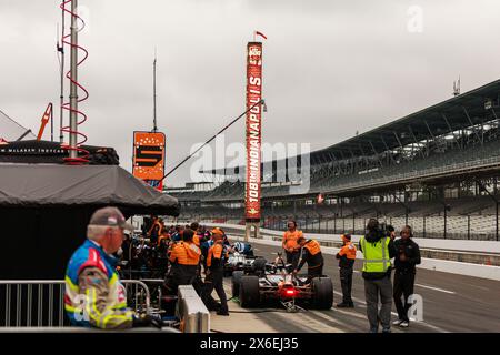 Indianapolis, United States. 14th May, 2024. The first day of practice for the Indy 500 at Indianapolis Motor Speedway. Credit: SOPA Images Limited/Alamy Live News Stock Photo