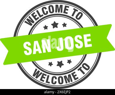 Welcome to San Jose stamp. San Jose round sign isolated on white background Stock Vector