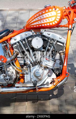 Harley Davidson V Twin motorcycle engine Stock Photo