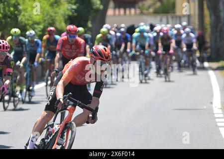 Palma Campania, Italy. 14th May, 2024. Cycling stage of the Giro D'Italia in Palma Campania in the province of Naples. The cyclists, who started from Pompeii, in action during the passage with arrival in Cusano Mutri. (Credit Image: © Agostino Gemito/Pacific Press via ZUMA Press Wire) EDITORIAL USAGE ONLY! Not for Commercial USAGE! Stock Photo