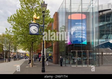 Clock outside Tottenham Hotspur Stadium, White Hart Lane, London ...