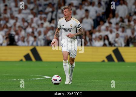 Madrid, Spanien. 14th May, 2024. Madrid Spain; 05/14/2024.- Real Madrid beats Alavés 5-0 on matchday 36 of the Spanish Soccer League. With goals from Jude Bellingham 10', Vinicuis Junior 27', 60', Federico Valverde 45'   1' and Arda Güler 81'. Match held at Santiago Bernabeu Stadium in the capital of the Kingdom of Spain Credit: Juan Carlos Rojas/dpa/Alamy Live News Stock Photo