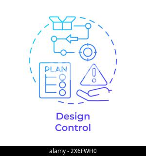 Design control blue gradient concept icon Stock Vector