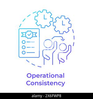 Operational consistency blue gradient concept icon Stock Vector