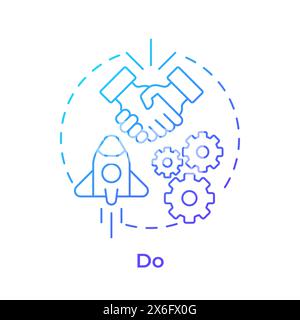 Do blue gradient concept icon Stock Vector