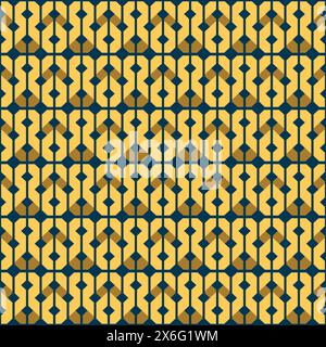 Seamless vector geometric strip pattern background, abstract geometric pattern design Stock Vector