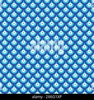 Seamless vector geometric pattern. fish scales pattern. wallpaper vector Stock Vector