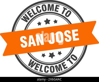 Welcome to San Jose stamp. San Jose round sign isolated on white background Stock Vector