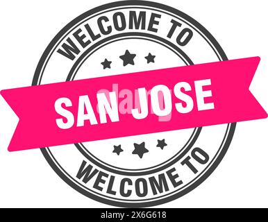 Welcome to San Jose stamp. San Jose round sign isolated on white background Stock Vector