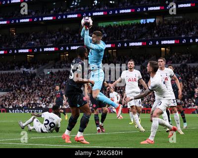 London, UK. 14th May, 2024. Guglielmo Vicario of Tottenham during the Premier League match at the Tottenham Hotspur Stadium, London. Picture credit should read: David Klein/Sportimage Credit: Sportimage Ltd/Alamy Live News Stock Photo