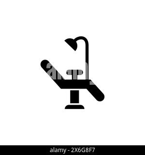 Dentist Chair, Orthodontics flat vector icon. Simple solid symbol isolated on white background. Dentist Chair, Orthodontics sign design template for w Stock Vector