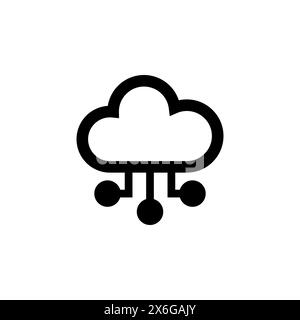 Cloud IOT, Internet of Things flat vector icon. Simple solid symbol isolated on white background. Cloud IOT, Internet of Things sign design template f Stock Vector