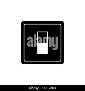 Electric Light Switch flat vector icon. Simple solid symbol isolated on white background. Electric Light Switch sign design template for web and mobil Stock Vector