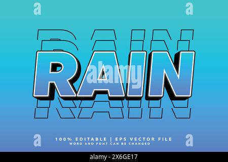 editable 3D text effect Stock Vector