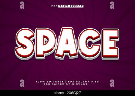 editable 3D text effect Stock Vector