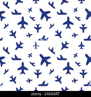 seamless pattern plane simple. wallpaper plane vector Stock Vector