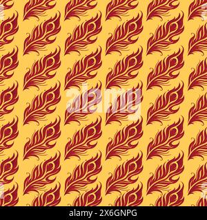 seamless pattern peacock feather design Stock Vector