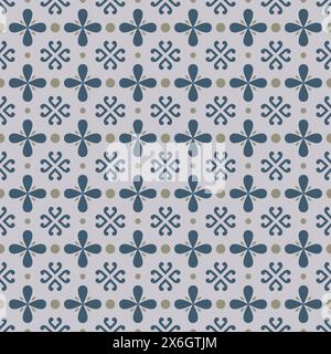 Seamless pattern of decorative tiles. Tile Floor Vector illustration Stock Vector