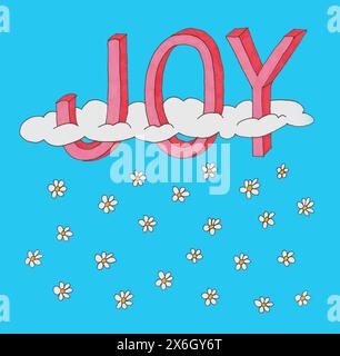 Joy conceptual artwork - handdrawn illustration Stock Photo