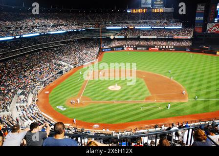 Fans enjoy a game with the New York Mets at Citifield in Flushing, New York Stock Photo