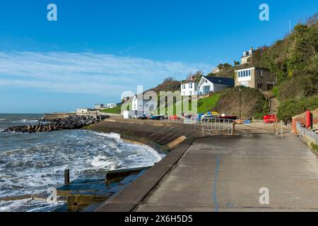 Sea defence along coast, Ventnor, Isle of Wight, UK Stock Photo