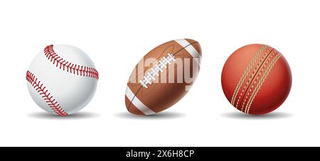 Sports equipment set. Realistic sports balls vector big set isolated on ...