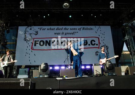 Fontaines D.C. performing at Release Athens Festival in Plateia Nerou / Greece, June 2019 Stock Photo