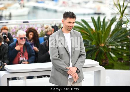 Cannes, France. 15th May, 2024. Raphael Quenard is attending the photocall at the 76th annual Cannes film festival at Palais des Festivals in Cannes, France, on May 15, 2024. (Photo by Stefanos Kyriazis/NurPhoto) Credit: NurPhoto SRL/Alamy Live News Stock Photo