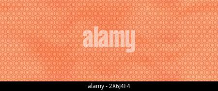 Delicious seamless waffle texture of an ice cream cone with a honeycomb pattern. Crispy treat with hexagons. Vector illustration with gradient mesh. Stock Vector