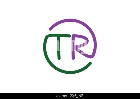 TR Letter Logo Design Vector Template. Abstract Letter TR Linked Logo Stock Vector