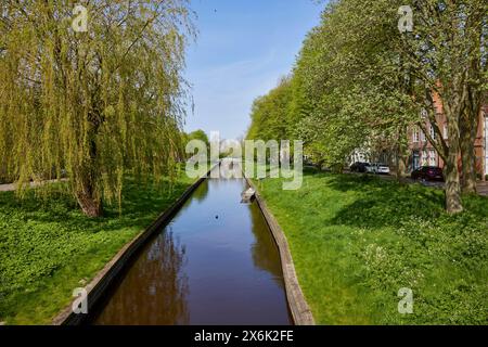 Mittelburggraben in Friedrichstadt, North Friesland district, Schleswig-Holstein, Germany Stock Photo