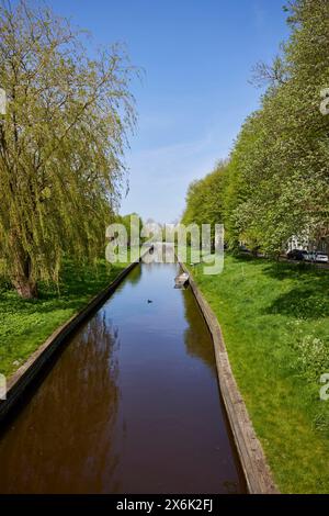 Mittelburggraben in Friedrichstadt, North Friesland district, Schleswig-Holstein, Germany Stock Photo